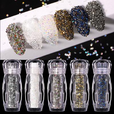 China Micro Pixie Crystal Rhinestone Tiny ab Glass Diamonds Charm Rhinestone Accessories Tool For 3D Pots Mini Nail Art Decorations Shiny Nails for sale