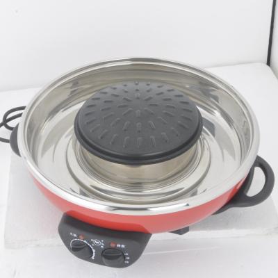 China New Design Household Detachable Multi Functional Electric Non Stick Grill Hot Pot And Barbecue for sale