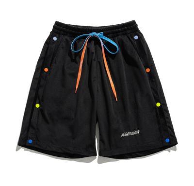 China 2022 Summer Breasted Casual Short Pants Breathable Loose Rainbow Corduroy Shorts For Men Couples Summer Shorts for sale