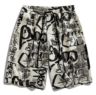 China 2022 Summer Leisure Men's New Creative Graffiti Pattern Full Print Breathable 5 Inch Shorts Custom Sublimated Shorts for sale