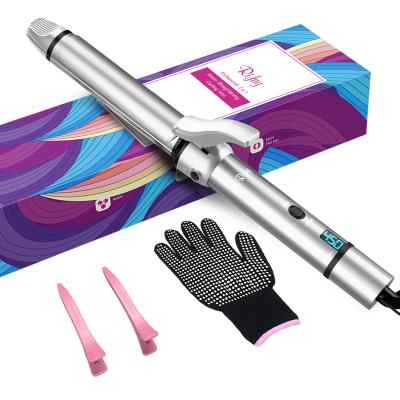 China 2IN1 Flat Iron For Hair Straightener /Curling Rifny Best Curling Iron Curl Hair Push Hesitate Curling Wand Hot Rollers Formers For Salon Home for sale