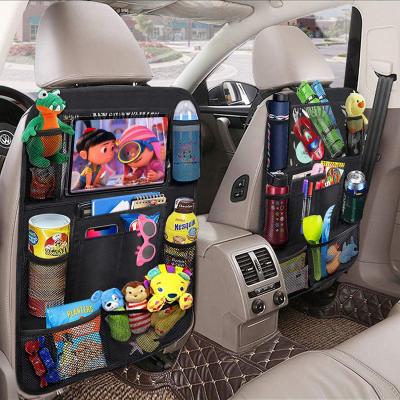 China Luxury Car Backseat Organizer Car Organizer with Touch Screen Holder Car Seat Backrest Protector for sale