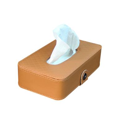 China Luxury Car Tissue Box Leather For Rectangular Car Tissue Box High Quality Leather Holder for sale