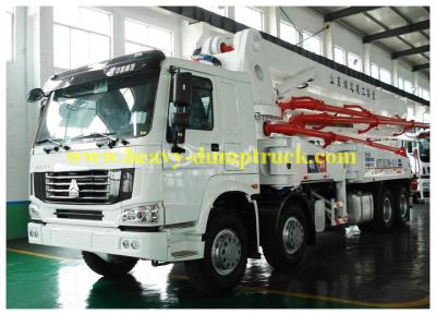 China 120m3 de outputvrachtwagen zette Concrete Pomp Automatische Controle 48m Boom op met garantie Te koop