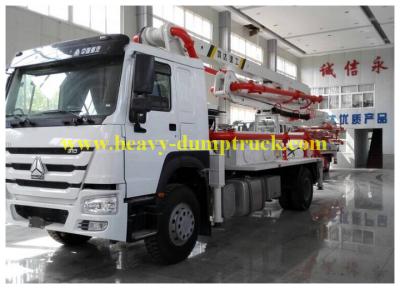 China de vrachtwagen-opgezette pomp van 37 m Beton met 150m3-de chassis van output sinotruk howo Te koop