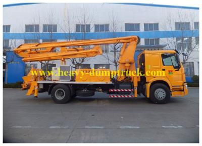 China 24m Vrachtwagen zette Concrete Pompvrachtwagen met de Chassis100m3/h Output van SINOTRUK HOWO op Te koop