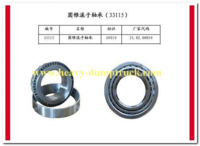 China Sinotruk spare parts , tapered roller bearing part number 33115 for sale