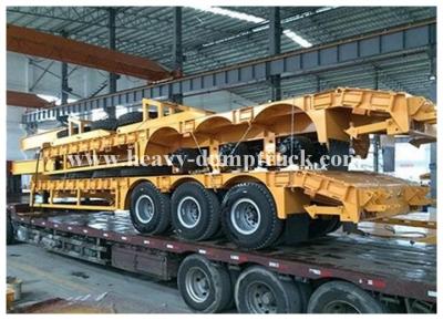 China De la cama árboles bajos hidráulicos del remolque 3 semi 60 toneladas para el transporte de la máquina con la suspensión del carretón en venta