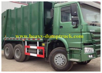 China 6x4 howo Refuse Collection Trucks 14 tons , Big Garbage Truck 20 CBM for sale