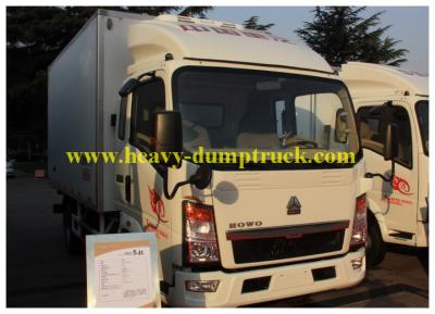 China Sinotruk Howo Van Box Truck 5 to 13 CBM for milk or fresh fish transportation for sale