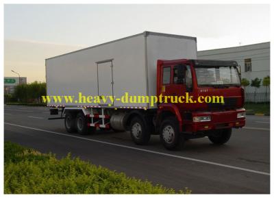 China CCC / BV Sinotruk Refrigerator freezer box truck 8x4 with HOWO 70 cabin for sale