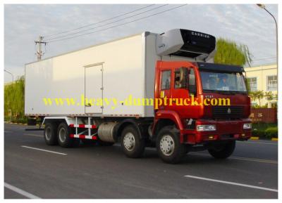 China 20 tons and  -19 C Howo Ice Box Truck 8x4 with Euro II Emission , Box Van Truck for sale