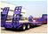 China SKD type low bed trailer truck with 2 axles , gooseneck lowboy trailers for machine transportaion for sale