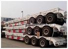 China 3 Axles Low Bed Trailers Air Ladder FUWA Brand in red color with warranty for sale