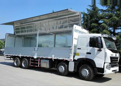 China SINOTRUK HOWO-A7 8x4 Horsepower 371Hp Engine Wing Van Truck Cargo Truck for sale