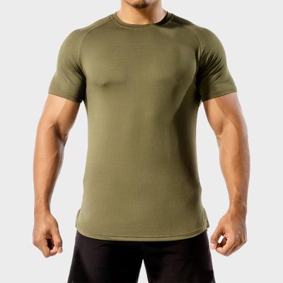 China Anti-pilling Super Dry Military Army Clothes Camouflage Running Gym T-shirt Polyester Fabric Men's Mesh T-shirt for sale