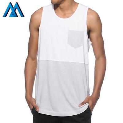 China Viable Mens Singlet Mens Spandex 90% Polyester 10% Polyester 10% Top Oversized Tank Tops Pocket Xxxl for sale