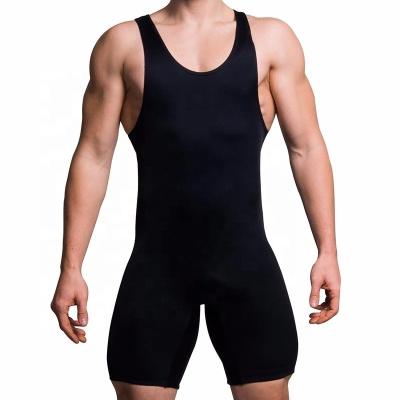 China Custom 85% Anti-Shrink Polyester and 15% Full Spandex Sublimation Weightlifting Singlet for sale