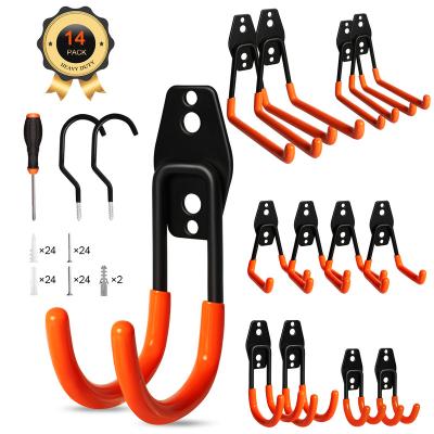 China Wall Mount Bike Hanger Metal Stored Heavy Duty Hooks For Tools Organizer Hooks Warehouse Storage Hanging Hooks for sale