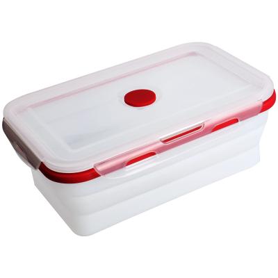 China Eco - Friendly Reusable Quality Salad Food Storage Silicone Sustainable Bowl With Lid for sale