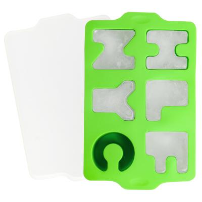 China Sustainable Durable Using Cheap Price Fashion Letter Shape Design Mold Silicon Ice Tray for sale