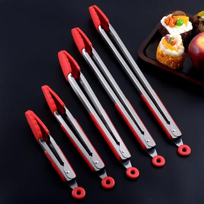 China -16 Inch Silicone Stainless Steel Kitchen Home Cooking Tools Hot Sale Premium BBQ Food Tongs 7 Set for sale