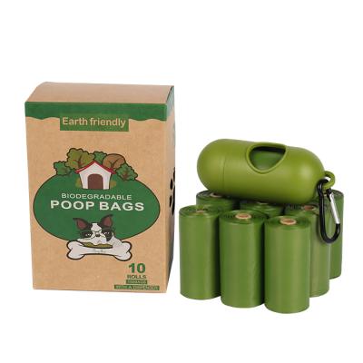 China Sustainable Custom Scented Disposable Compostable Biodegradable Dog Poop Bags Dispenser In A Box for sale