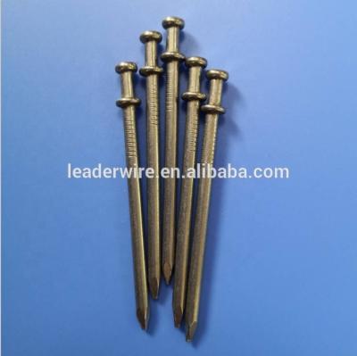 China Factory Supply Bright Polished Concrete Duplex Flat Head / Double Head Nails for sale