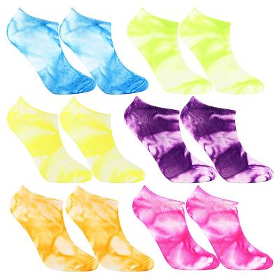 China Fashion Tie Socks Breathable Pink Cotton Shorts Custom Tie Dye Socks Unisex for sale