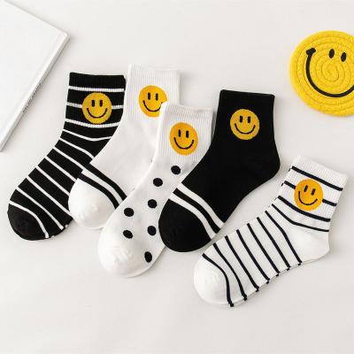 China Sporty smiling sports smiley faces socks for sale