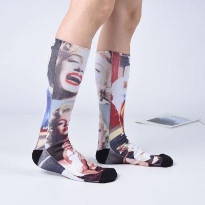 China Good Custom Antibacterial Sublimation Blank Tube First Selling Men's 3D Printed Socks for sale