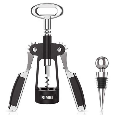 China High Quality Acceptable Viable Wing Professional Corkscrew Wine Bottle Metal Red Wine Opener for sale