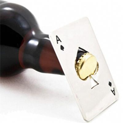 China New Stylish Hot Sale Portable Poker Game Card Beer Bottle Cap Bottle Opener Card Black Viable for sale