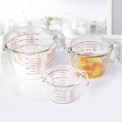 China Oven Safe Glass Measuring Cup Sustainable Microwave and Set Bakeware for sale