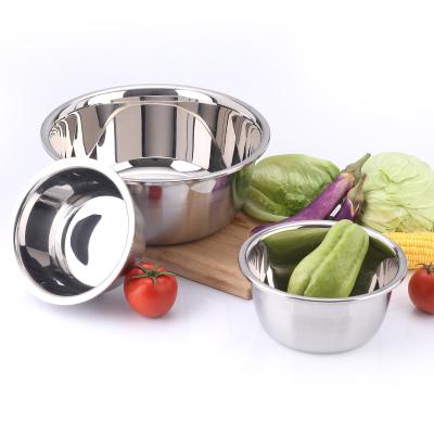 China Sustainable Food Grade Hot Selling Universal 304 Stainless Steel Mixing Bowls Salad Bowl for sale