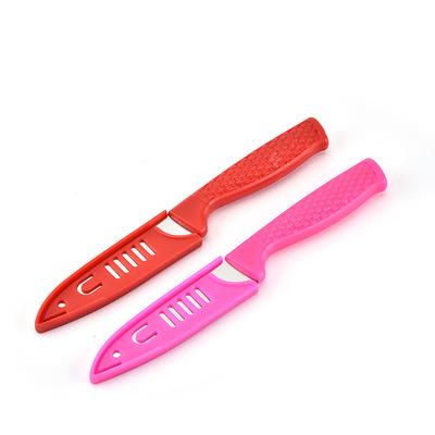 China Sustainable Portable Stainless Steel Paring Knife Fruit Knife With Sheath For Indoor And Outdoor Use for sale