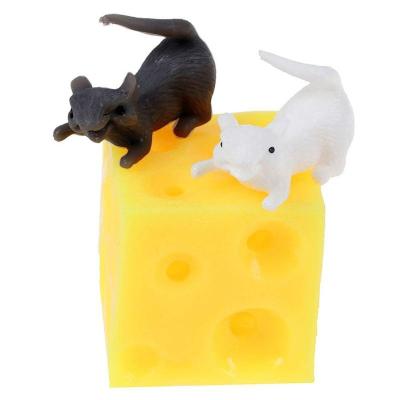 China Non-Toxic Mouse and Cheese Busy Person Sensory Toy with Relaxation TPR Kits Novelty Miniature Autism Sensory Toys for sale