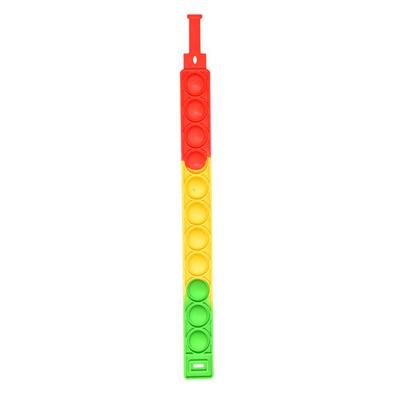 China Popular Push Bubble Silicone Relaxation Toy Wristband Silicone Sensory Bubbles Toys Wrist Band Pushing Restless Person Wristband Toy for sale