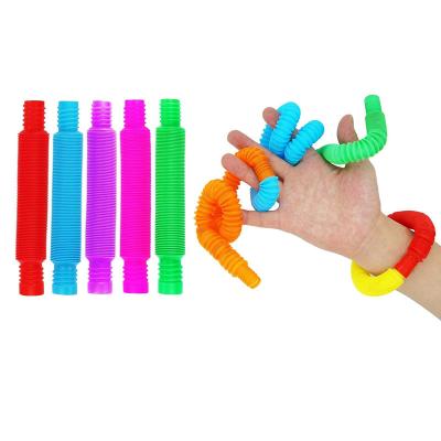 China Educational PP Kids Mini Tubes Stir Toy Pack, FunKidz 21Pcs Elephant and Mini Tube Pipe Sensory Children Toy Tools for Stress for sale