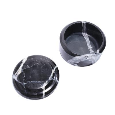 China Cover INS Nordic styleblack marbling lid medium size storage tank ceramic snack storage vat for sale