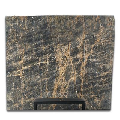 China Modern Gold Slab Tile Blue Marble Natural Stone Marbles For Home Coffee Table With Dining Table Marble Set for sale