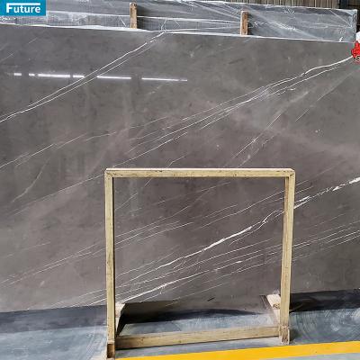 China Modern Bulgarian Gray Marble Onyx Marble Stone Slab Flooring Natural Marble Tiles for sale