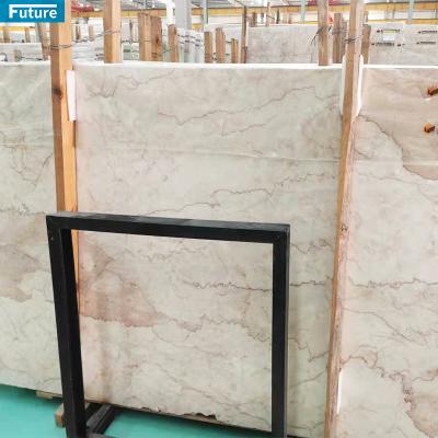 China Modern beige marble kate marble natural stone slab floor tiles marble dining table chinese marble dining table set floor tiles background for sale