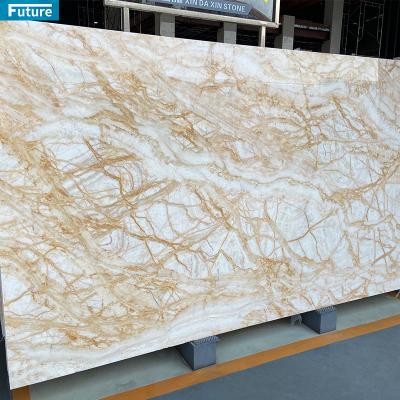 China Modern Stars On Natural Stone Marble Tiles Onyx Marble Slab Flooring Tiles At Night Moonlit for sale