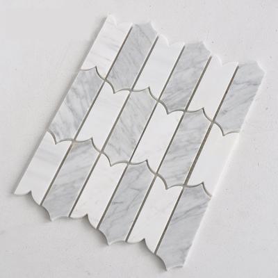 China Modern High Quality With Competitive Prices Polished Marble Mosaic Tile for sale