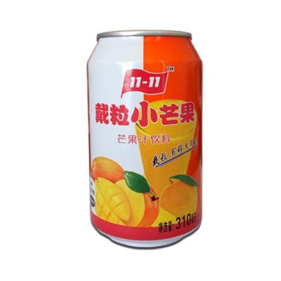 China Aluminum Can Natural HALAL Mango Juice Drink (Tinned) with Fiber Pulp for sale