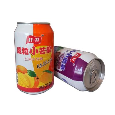 China Private Label Normal 310ml Can Fruit (Tinned) Juice Drink With Pulp for sale