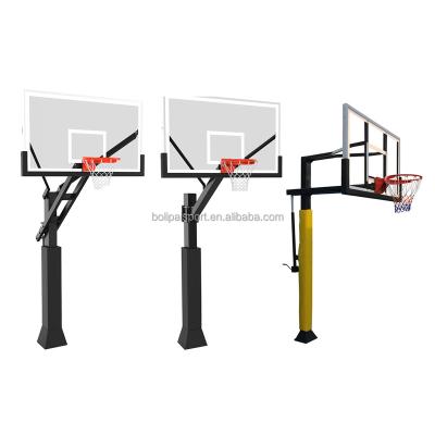 China Indoor Outdoor Basketball Gym Manufacture High Quality Tempered Glass Basketball System /Basketball Hoop Rack With Backboard System for sale