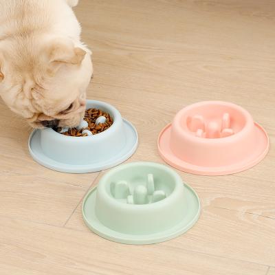 China Fun Maze Pet Slow Feeder Anti Clogging Plastic Sustainable Feeder Prevent Bloating Feeding Plastic Dog Pet Food Bowl for sale