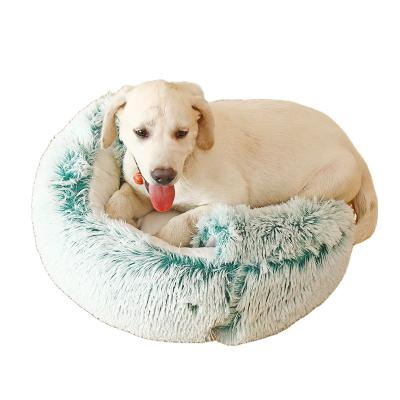 China Kaatapet Brand Pet Beds Warm Selling Travel Plush Blanket Soft Removable Pet Bed Comfortable Round Pet Bed for sale